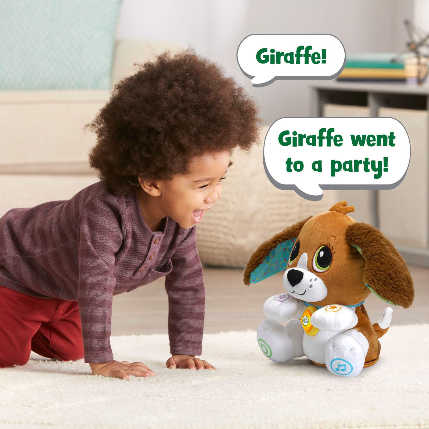 LeapFrog Speak and Learn Puppy light-up collar highlights learning moments