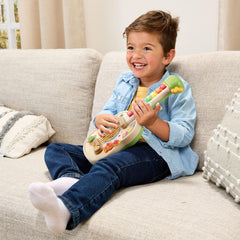 LeapFrog Strum and Count guitar offers acoustic, electric, and barnyard sounds
