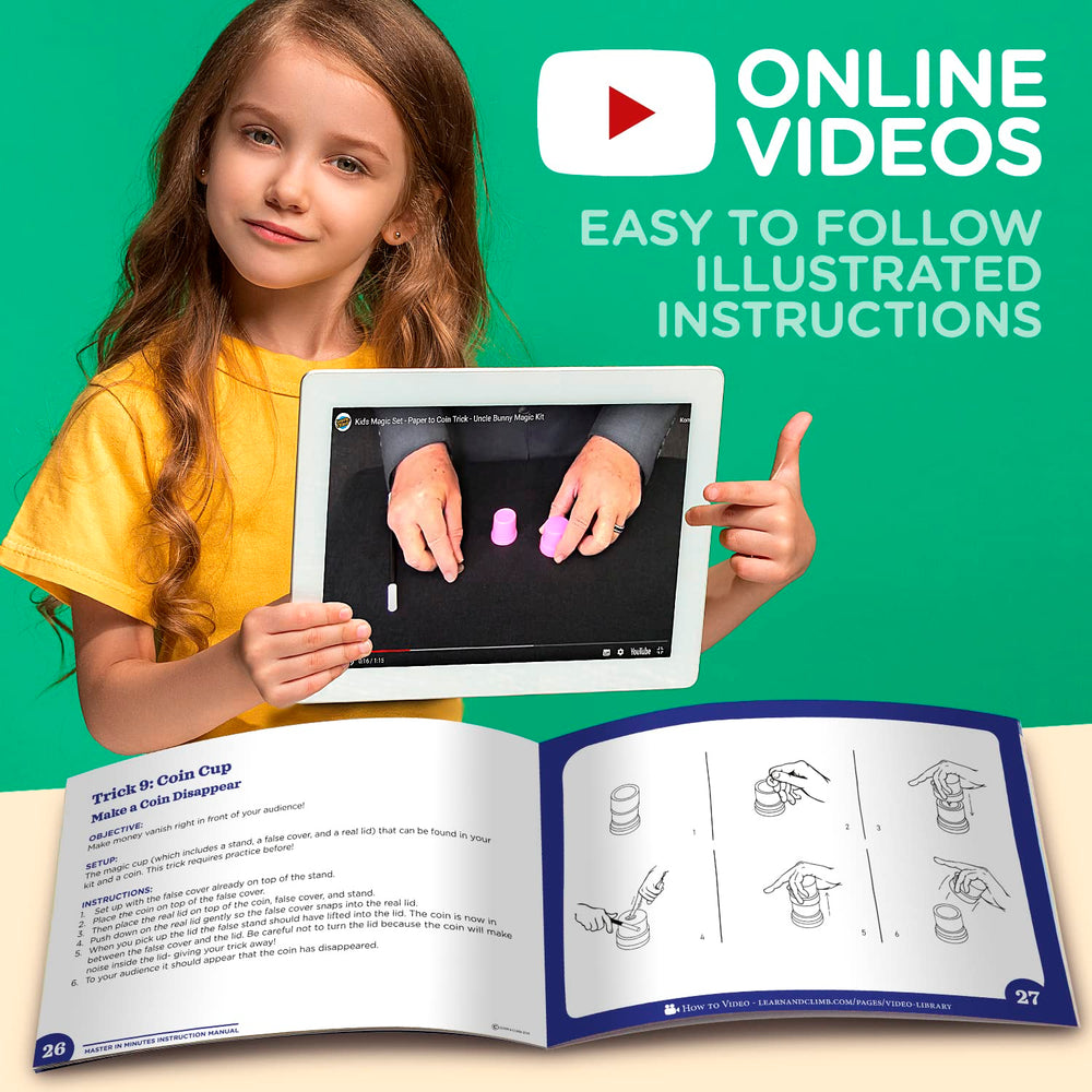 Learn & Climb Mega Magic Kit tutorial video guiding kids to perform confidently.