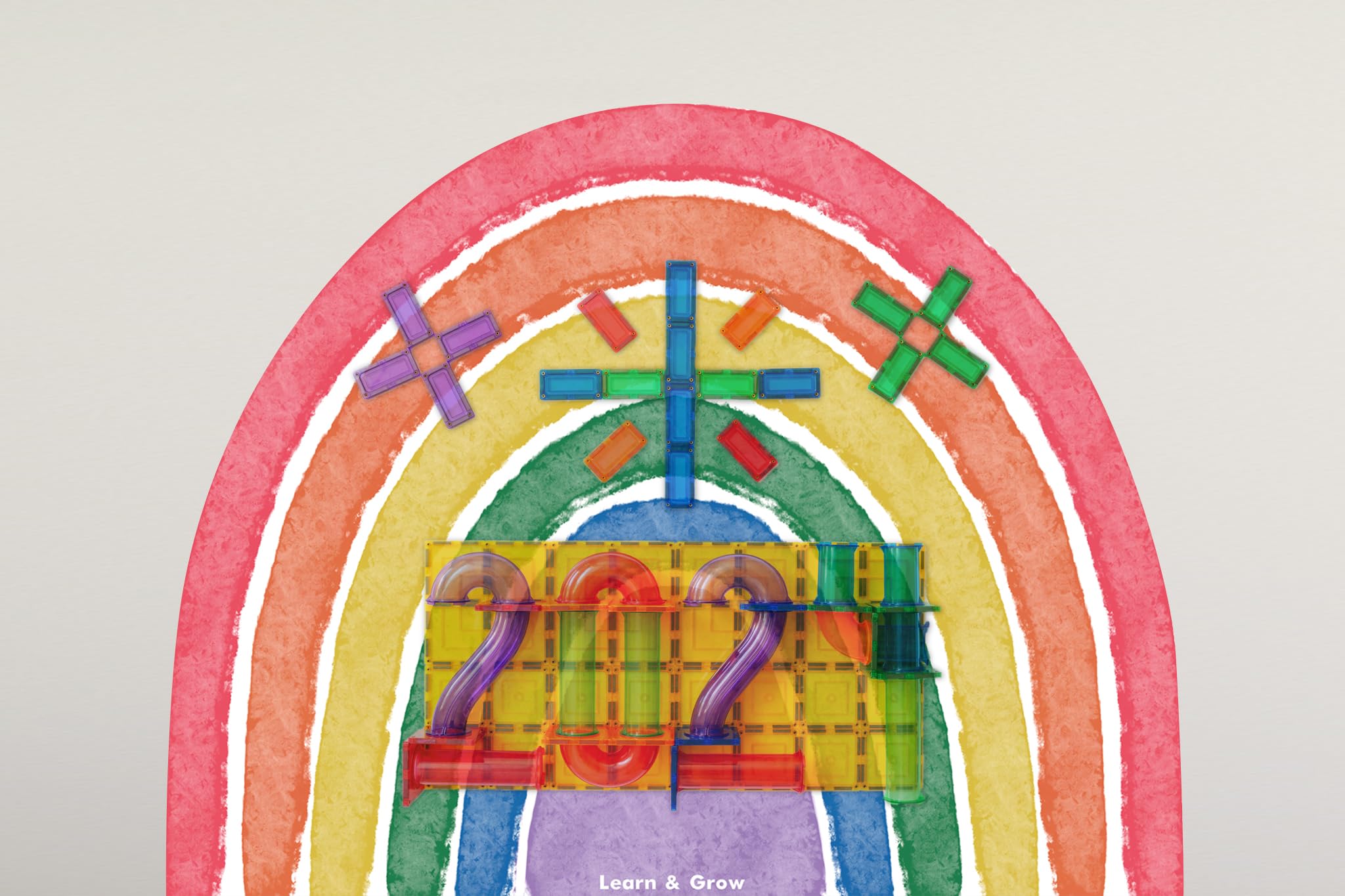 Learn & Grow wall decal decor adds playful charm while supporting guided play.