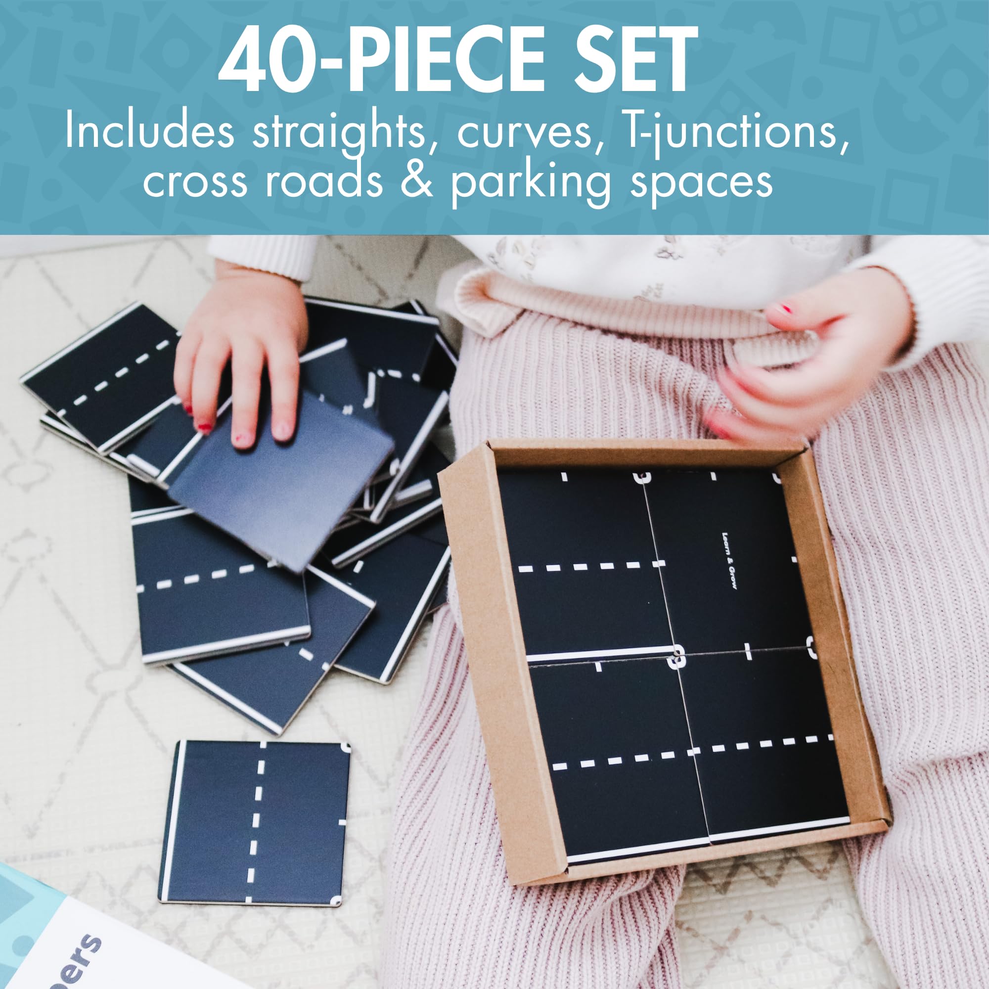 Learn & Grow road toppers T-intersections extend networks for city layouts.