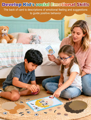 Learn2M emotional expression cards for recognizing feelings during play.
