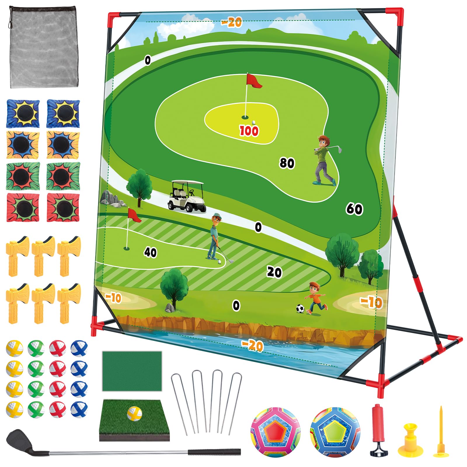 Learn2M Golf Game Play Set golf balls for practice and fun outdoors