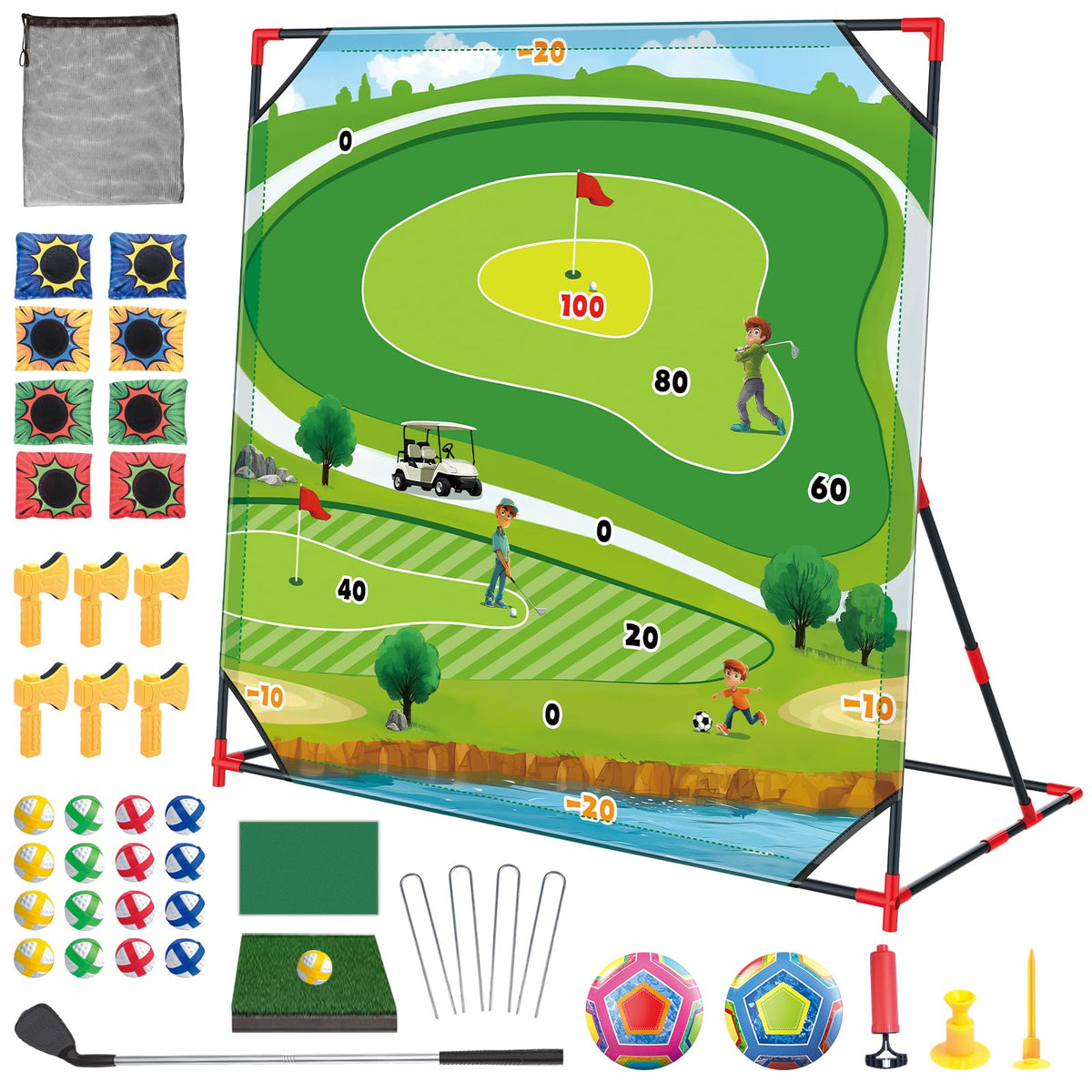 Learn2M Golf Game Play Set golf balls for practice and fun outdoors
