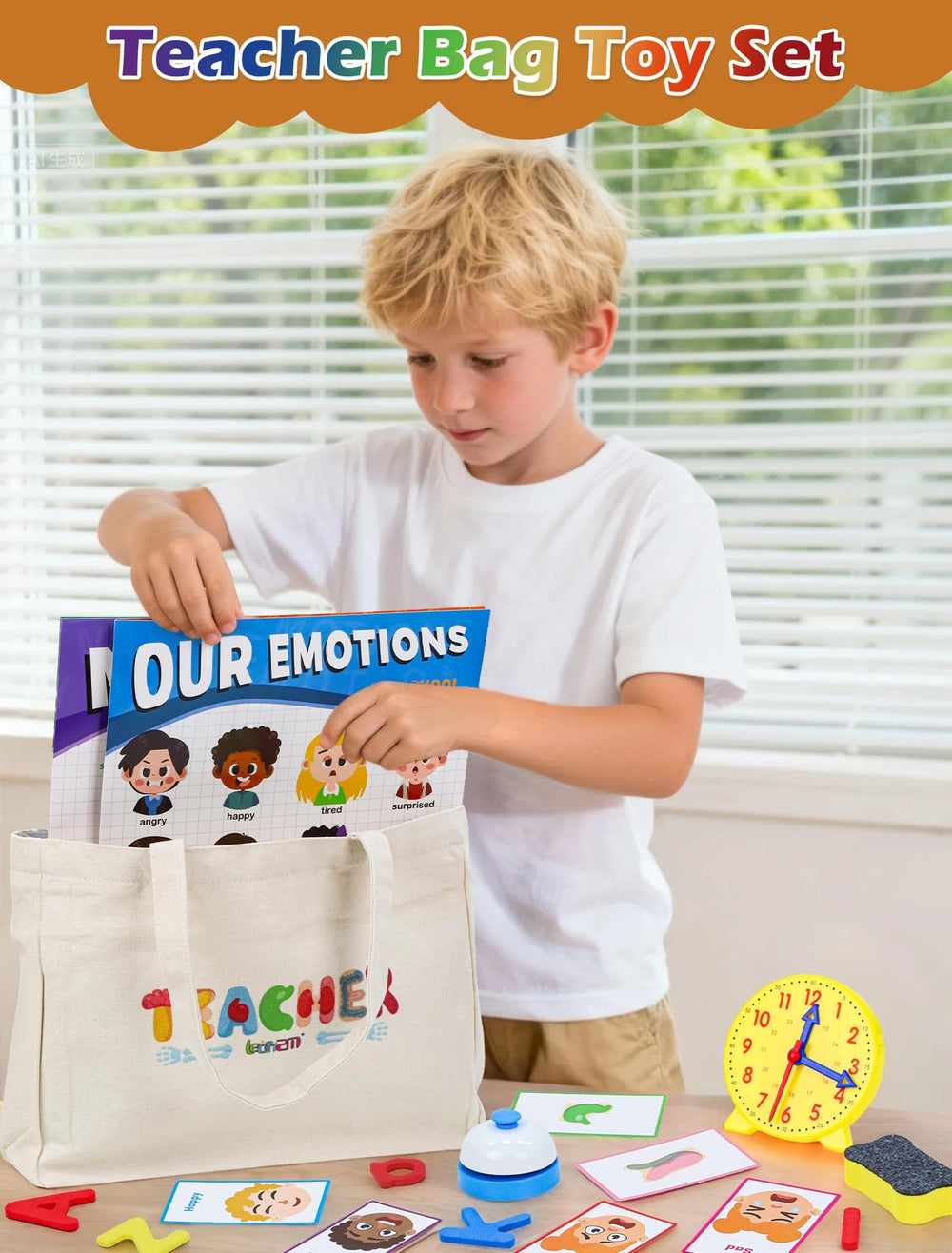 Learn2M learning clock introduces time concepts during pretend play.