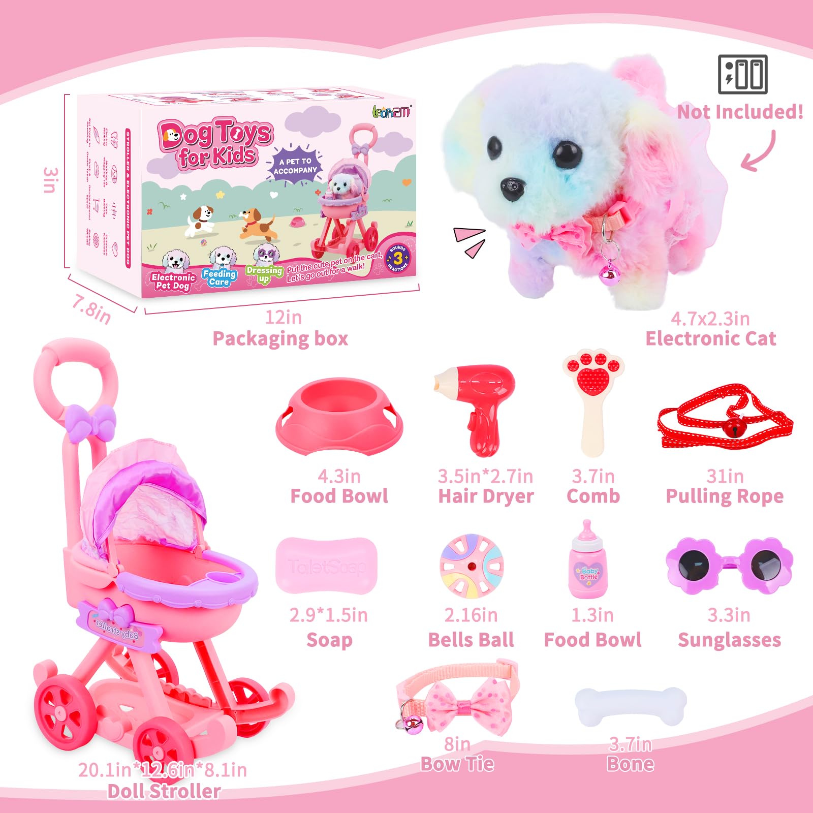 Learn2M puppy clothing and bow-tie set for cute dress-up.