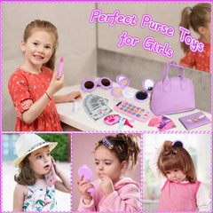 Learn2M purple play purse comb with mirror for grooming play.