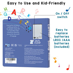 Learning Bugs battery-compartment on-off switch enables quick battery changes.