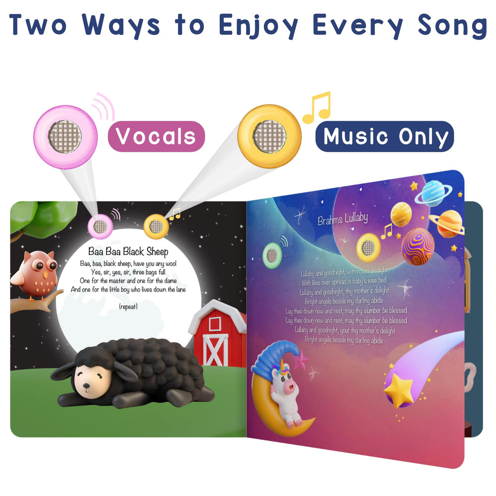 LEARNING BUGS Bedtime Songs lyrics pages—promotes sing-along and word recall