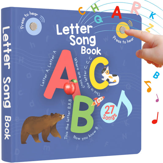 Learning Bugs interactive letter song book cover showing a friendly learning resource for toddlers.