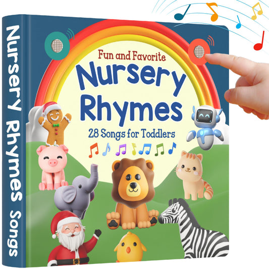 Learning Bugs nursery rhymes book cover with engaging art and durable pages for toddlers