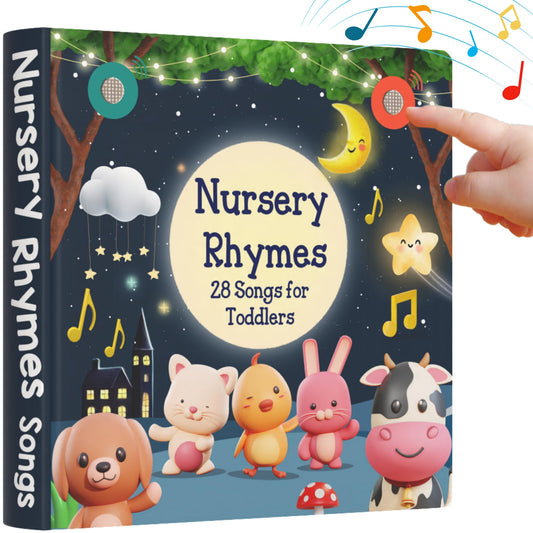 Learning Bugs Nursery Rhymes cover with bright illustrations inviting toddlers to explore.