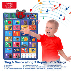 Learning Bugs wall mount design saves space and keeps play areas tidy.