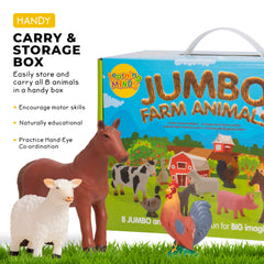 Learning Minds cow figurine ideal for pretend farming and storytelling.