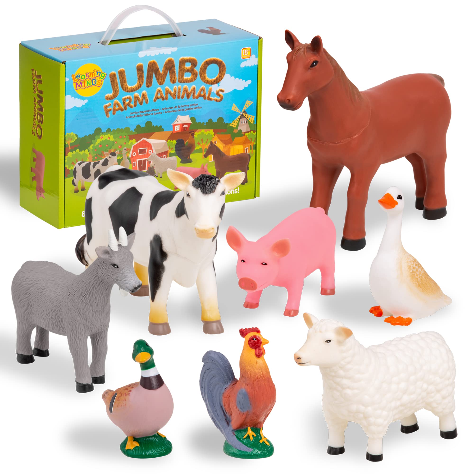 Learning Minds horse figurine for imaginative farm play and motor skills.