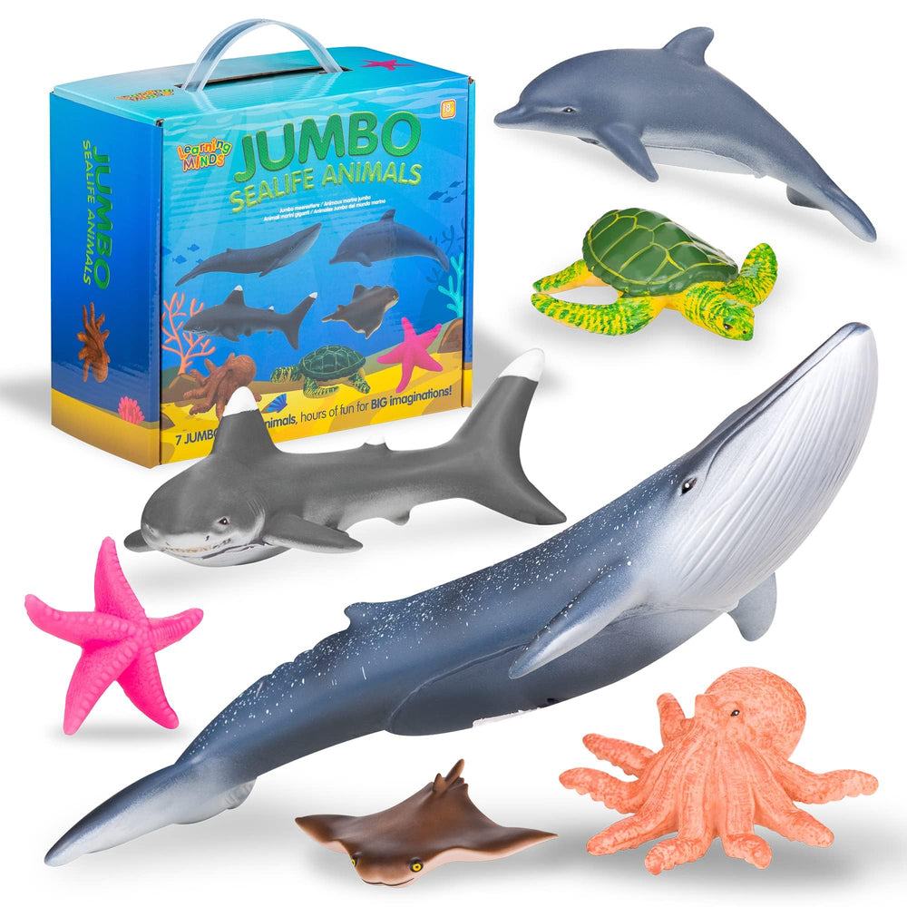 Learning Minds jumbo sea animal shark toy for imaginative play and motor skills.