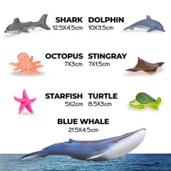 Learning Minds jumbo sea animals whitetip reef shark figure for ocean adventures.