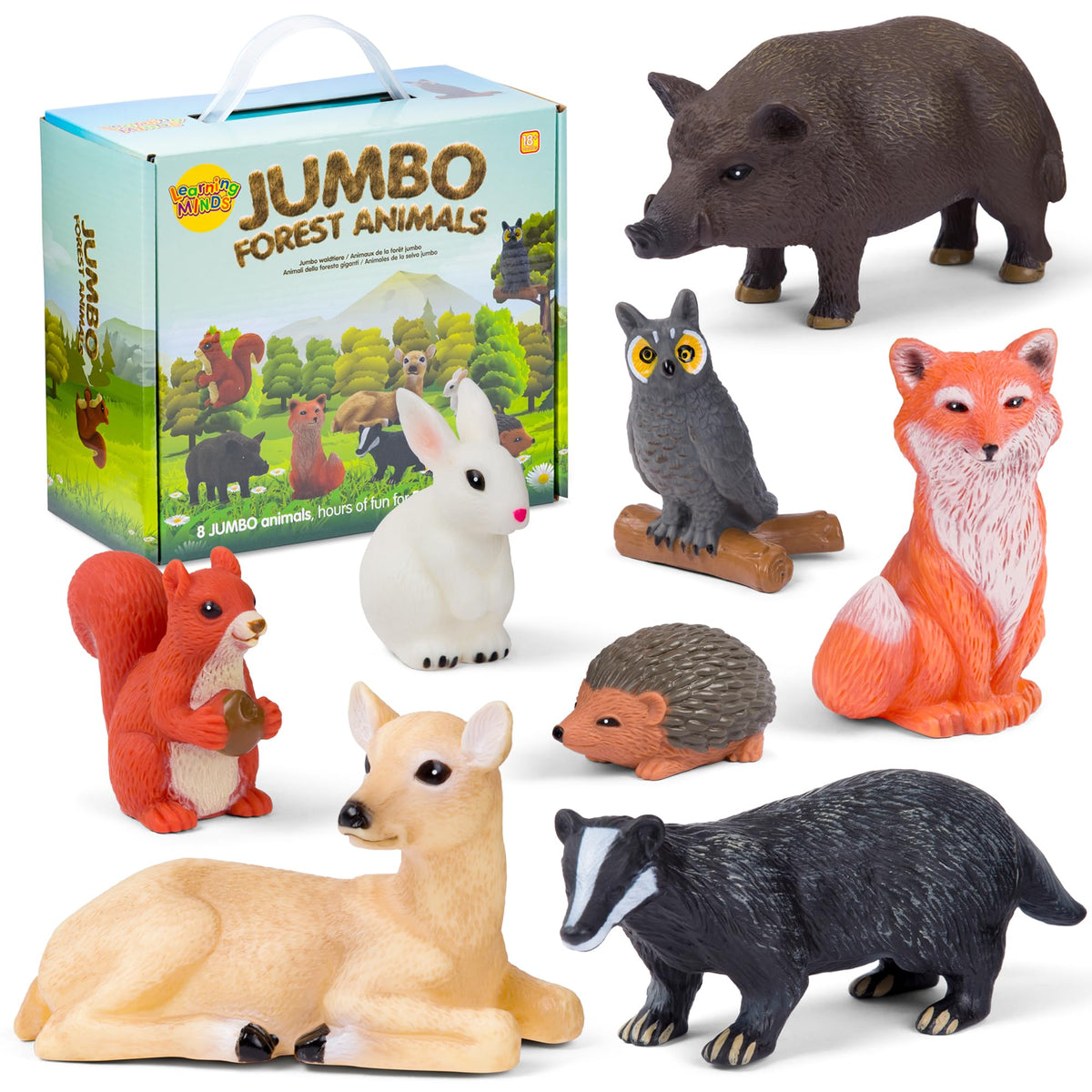 Learning Minds red squirrel figure in jumbo woodland set for imaginative play.