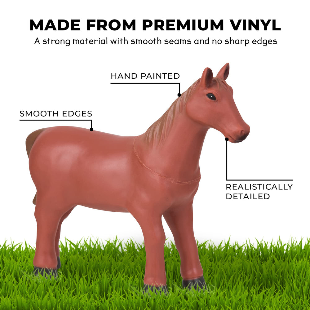 Learning Minds rooster figurine for lively farm scenes and role-play.