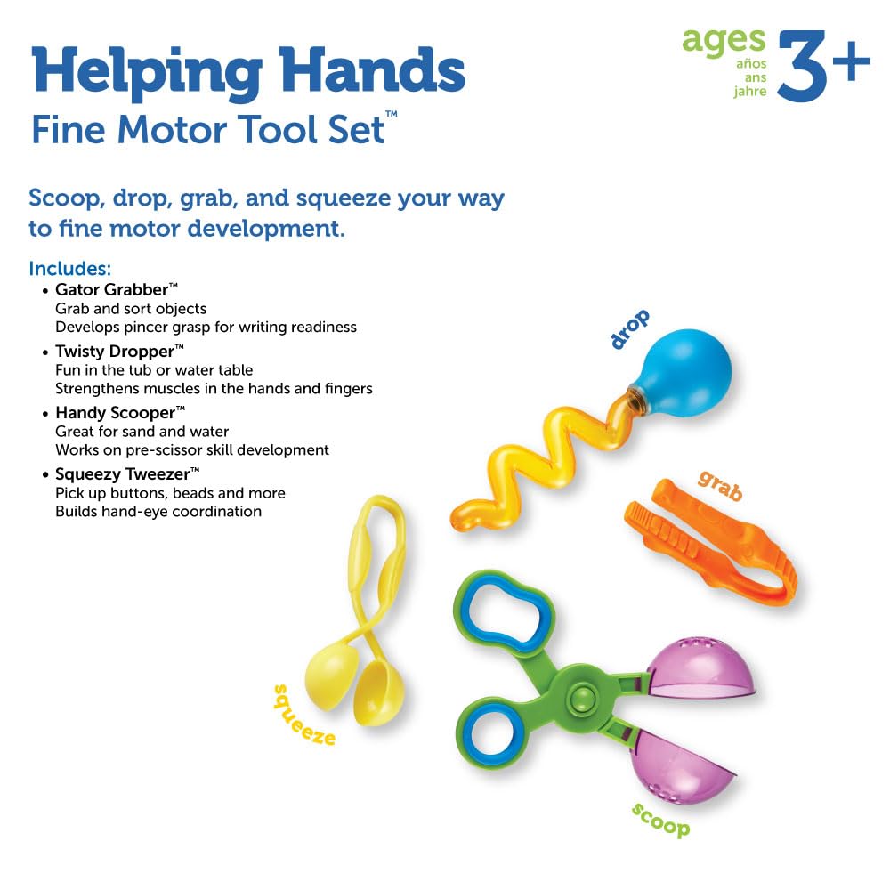 Learning Resources tools set up in classroom to promote fine motor centers