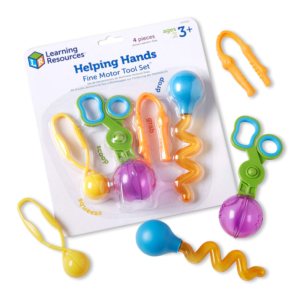 Learning Resources front packaging showing all four tools and benefits