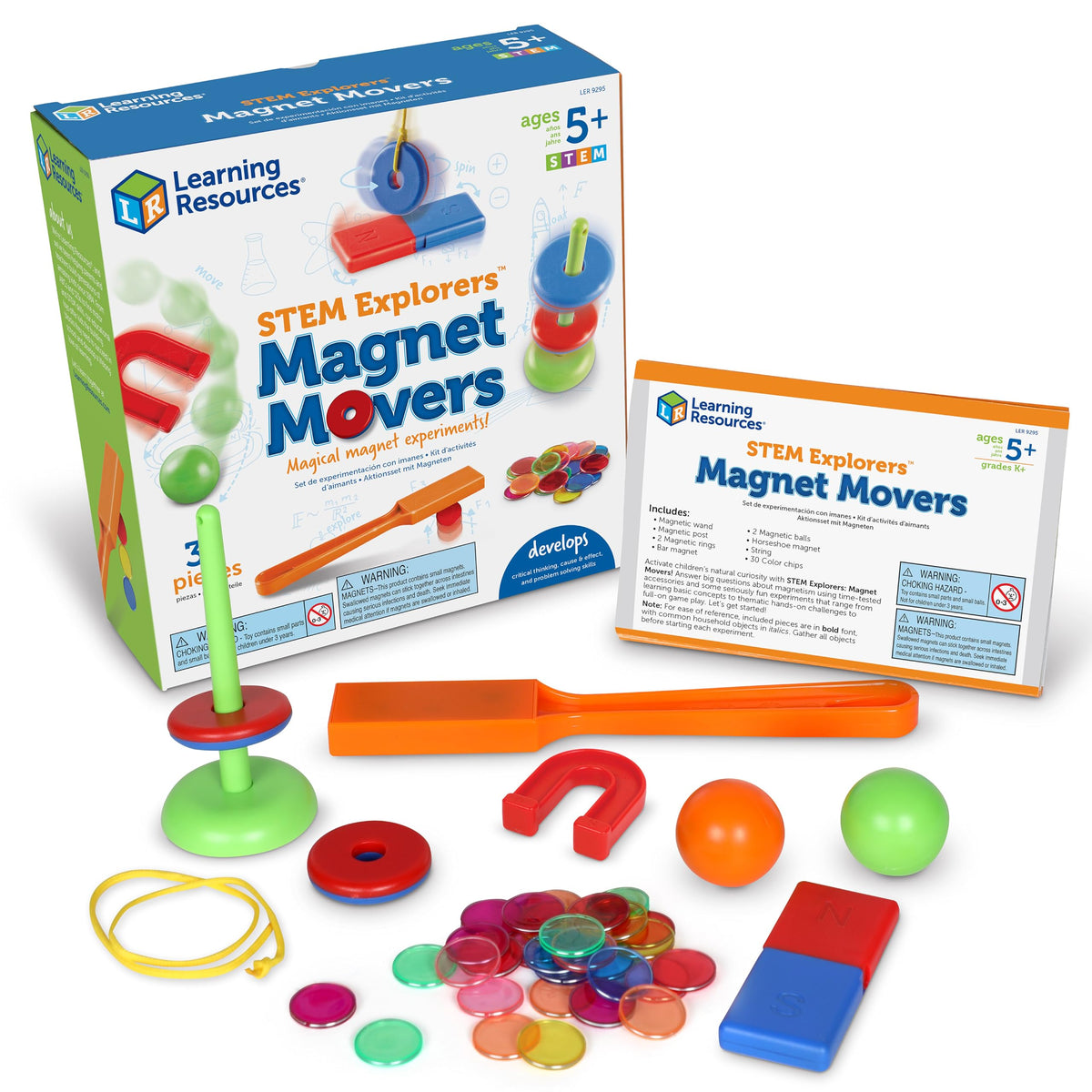 Learning Resources kit front packaging shows contents and benefits for STEM discovery