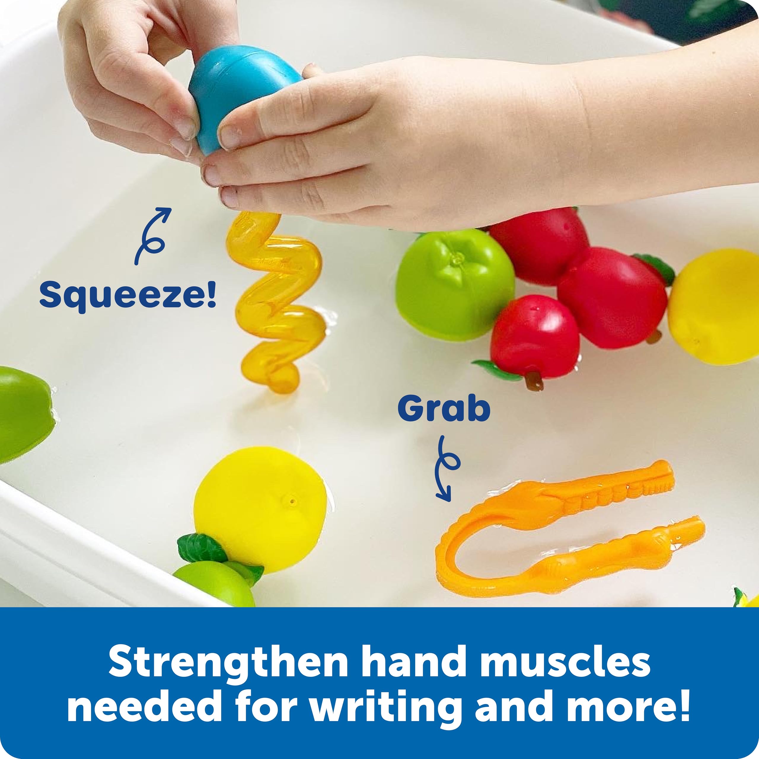 Learning Resources squeezy tweezers picking pom-pom for precision practice