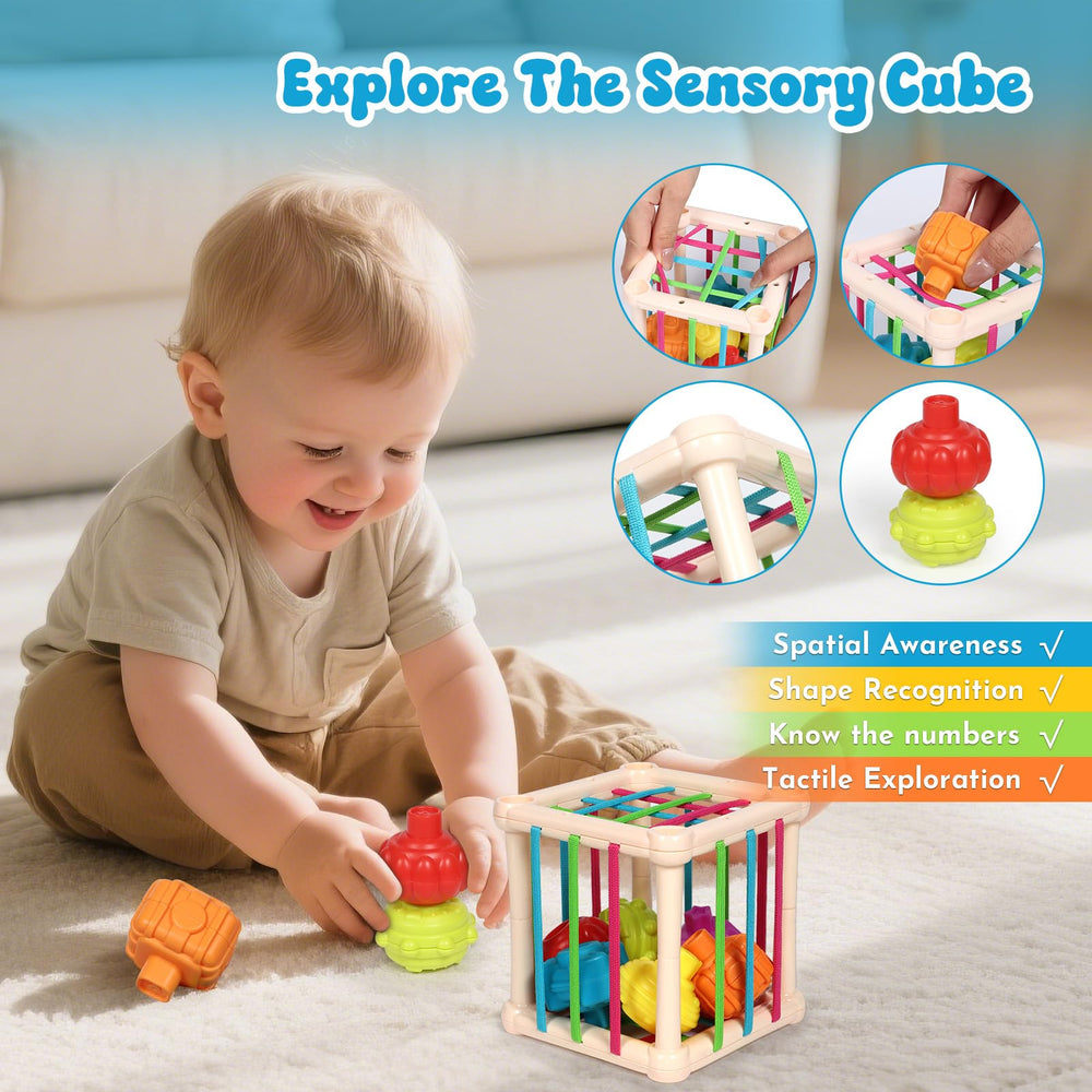 LearnToy 7-in-1 cups encourage grasping and shape discovery for early cognition.