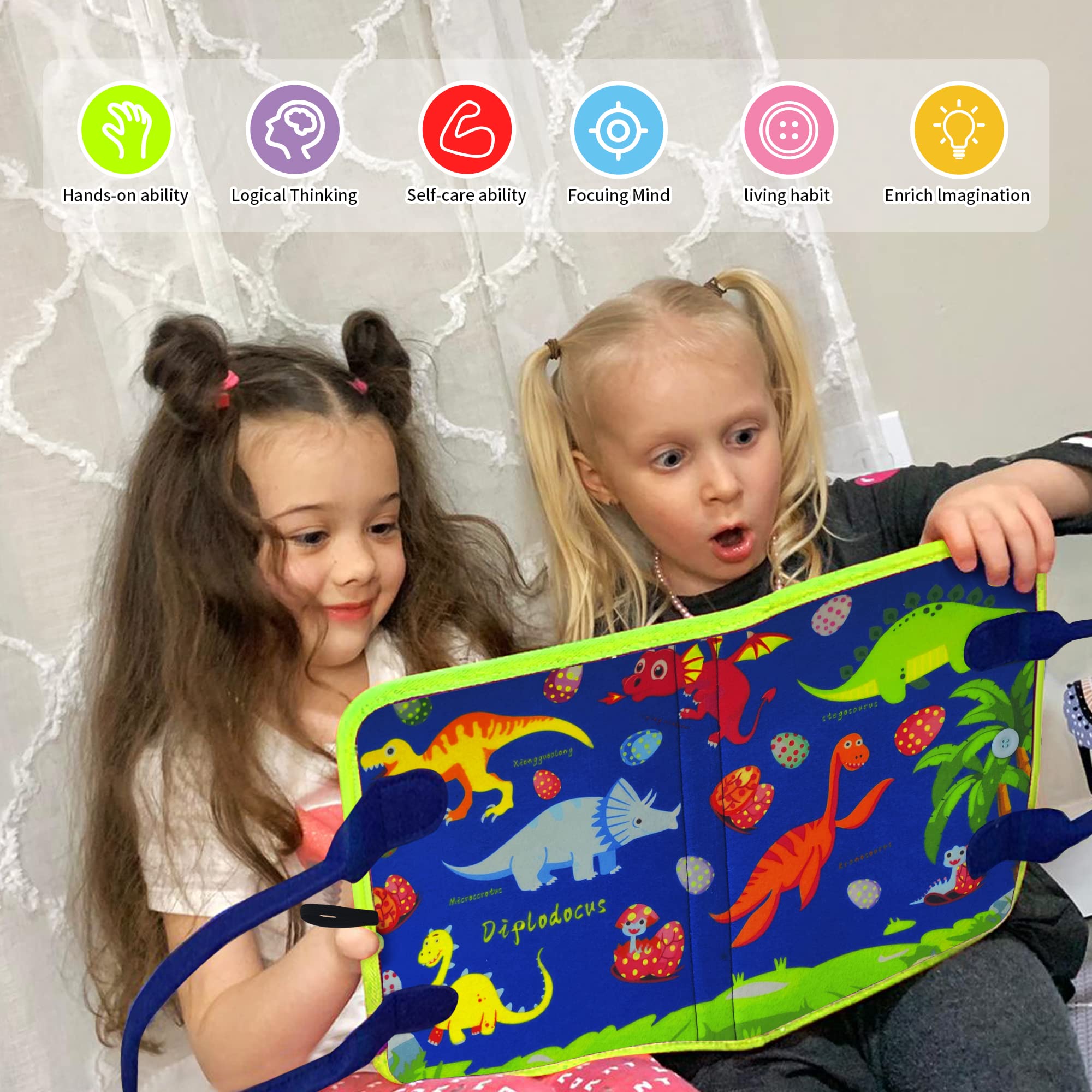 LearnToy Dinosaur Counting and Spelling activity promotes early cognitive skills and concentration.