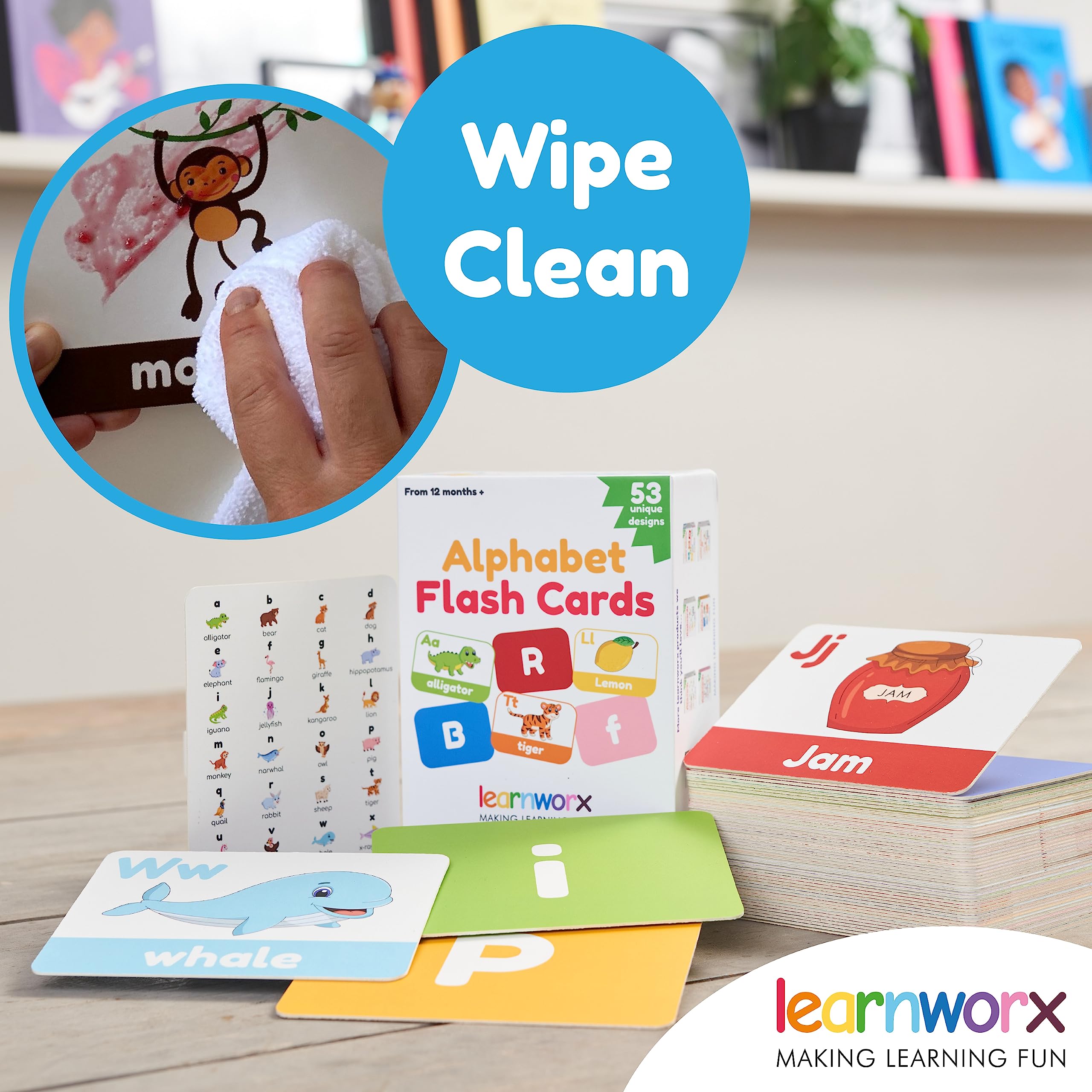 Learnworx preschool friendly flash cards for home learning and play