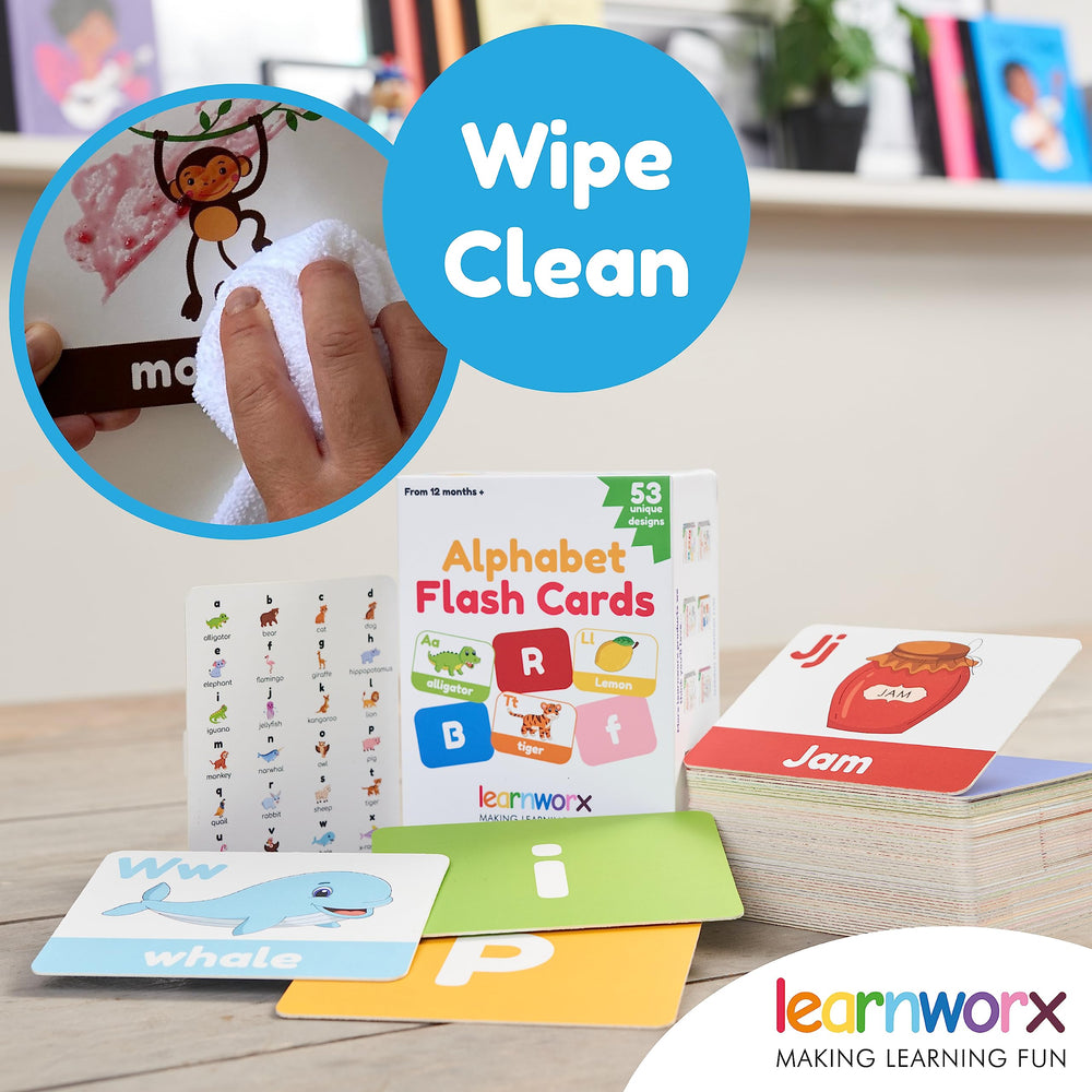 Learnworx preschool friendly flash cards for home learning and play