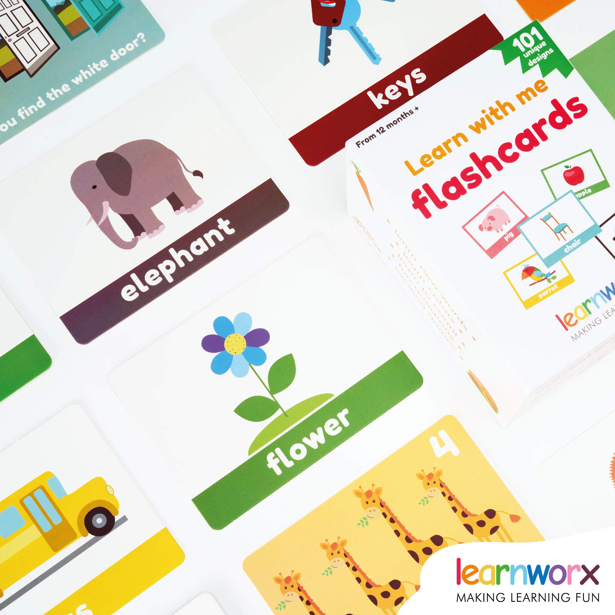LearnWorx durable thick-card stock supports frequent, playful use.