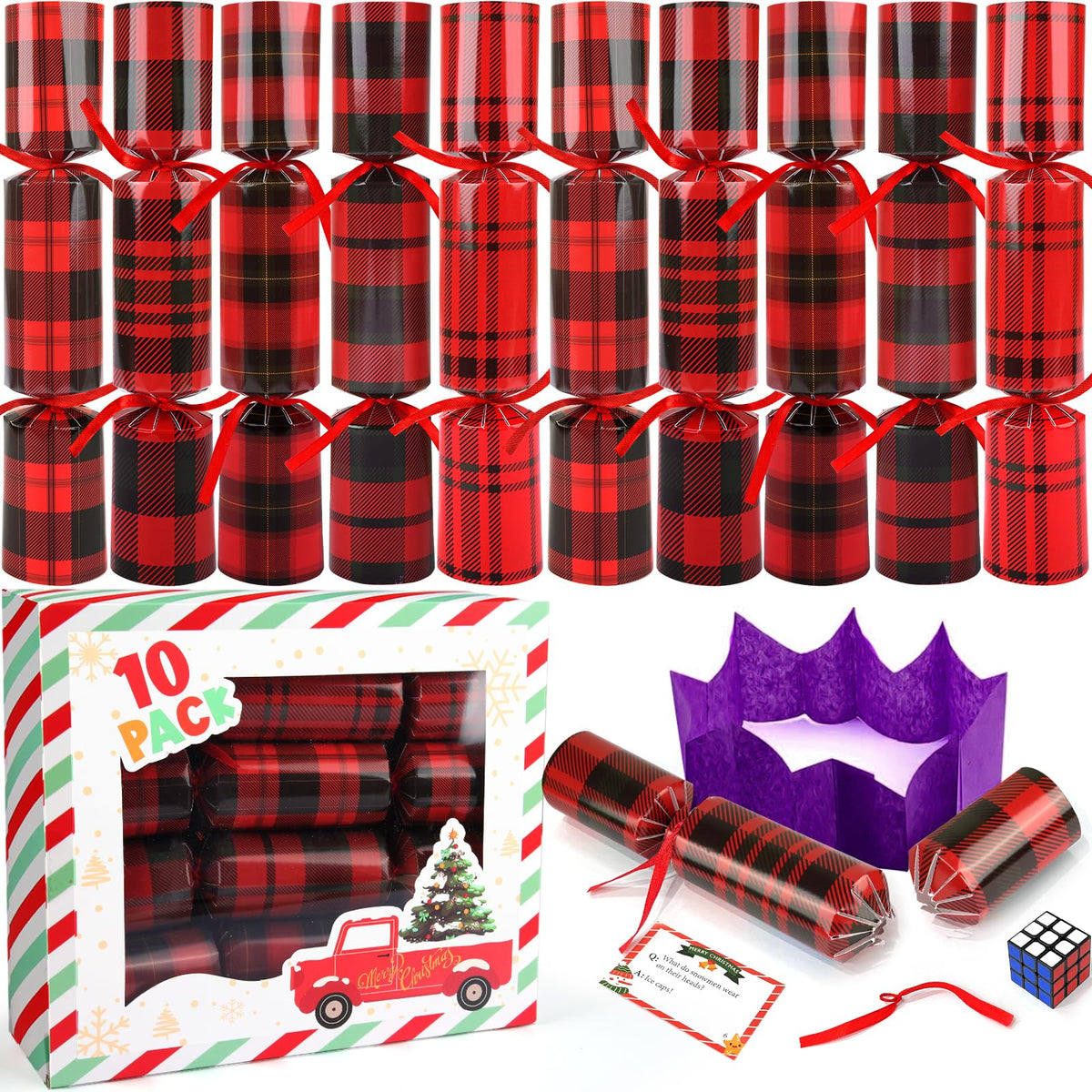 LEASEN Christmas no-snap party favor hat enhances festive table decor and fun.