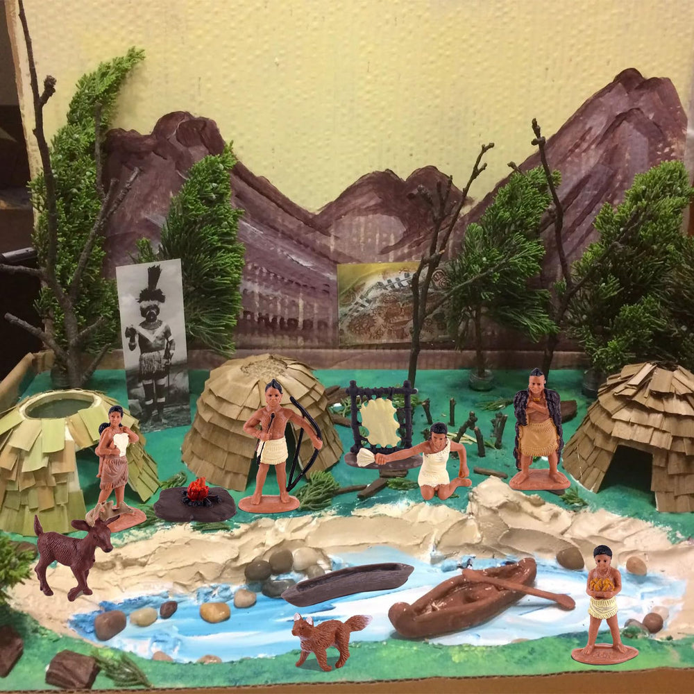 LEBERY native american figurines campfire scene enhance party displays and educational setups