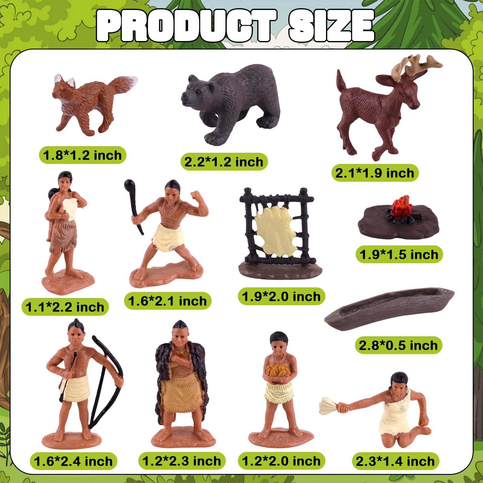 LEBERY native american figurines deer hide piece for role-play and crafts
