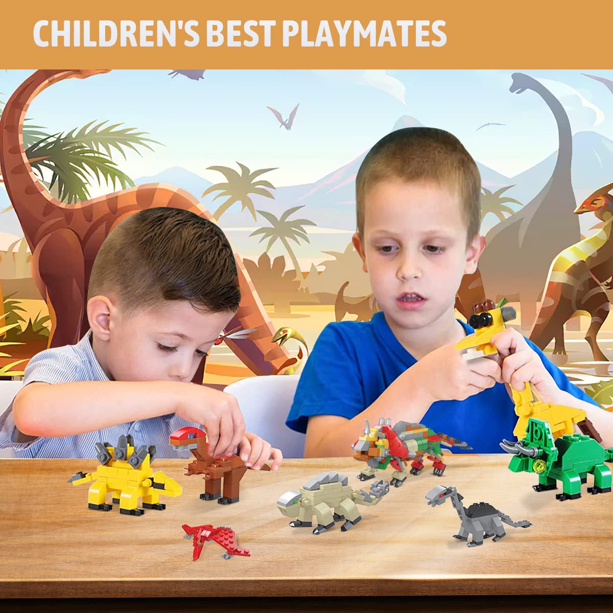 LEBOCADO Stegosaurus blocks encourage spatial reasoning during play.