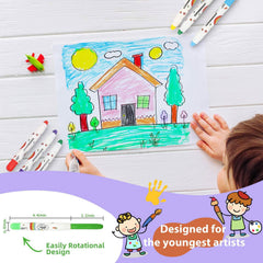 Lebze Flower Monaco large jumbo crayons designed for little hands.