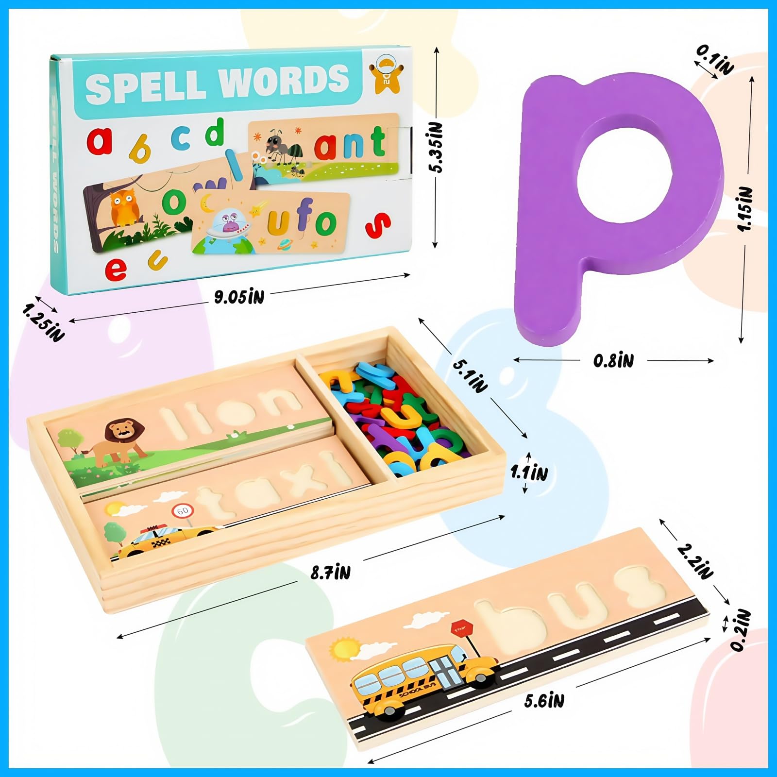 Lechonix portable wooden case keeps pieces organized and easy to clean.