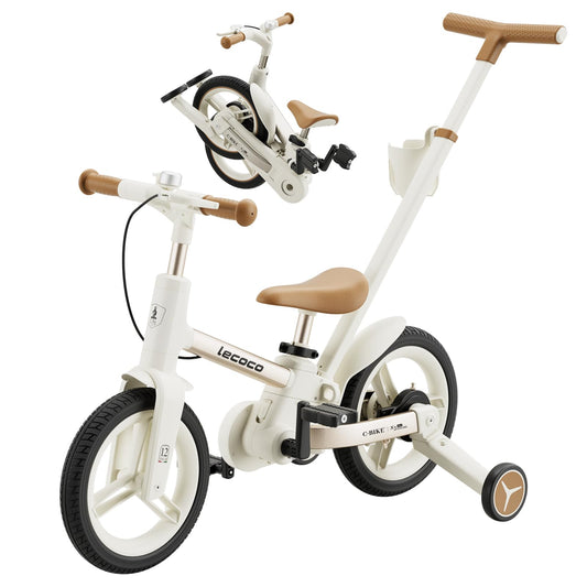 Lecoco upgraded toddler bike front view shows 6-in-1 versatility for growing riders