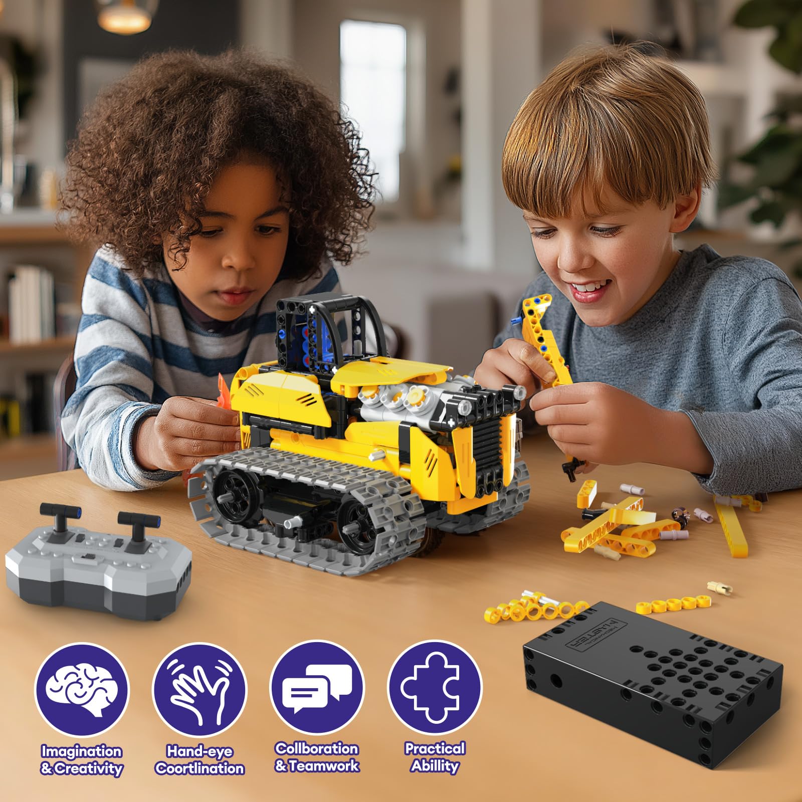 LECPOP triceratops truck model sparks imaginative robotics play