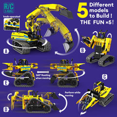 LECPOP robot construction loader side view highlights STEM learning through play.