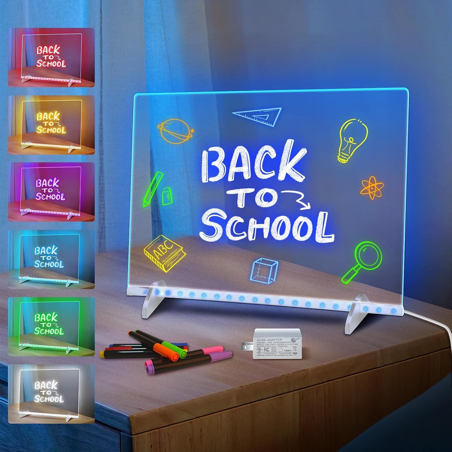 LED Note Board front colors view highlights vibrant RGB options for art