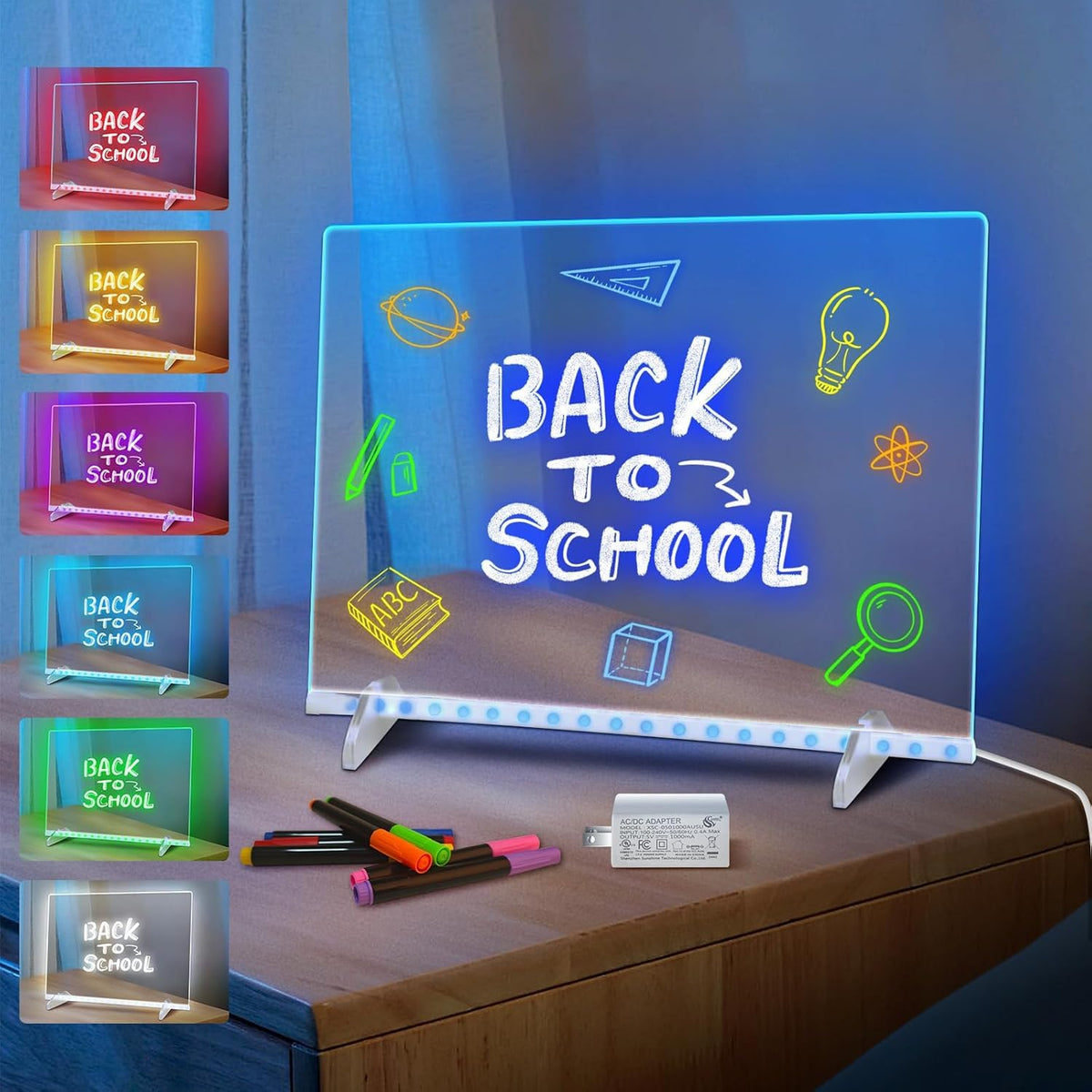 LED Note Board front colors view highlights vibrant RGB options for art