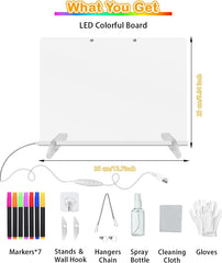 LED Note Board kids desk use for morning routines and reminders