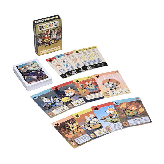 Leder Games Root Exiles and Partisans card art illustrating fresh abilities.