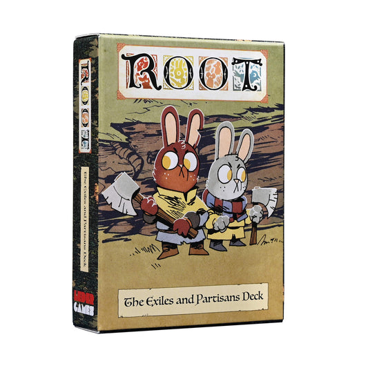Leder Games Root Exiles and Partisans deck cover showing new powers.
