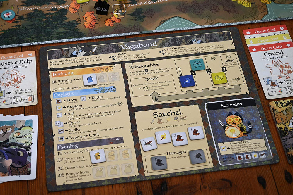 Leder Games Root expansion features artwork and setup options for quicker starts.