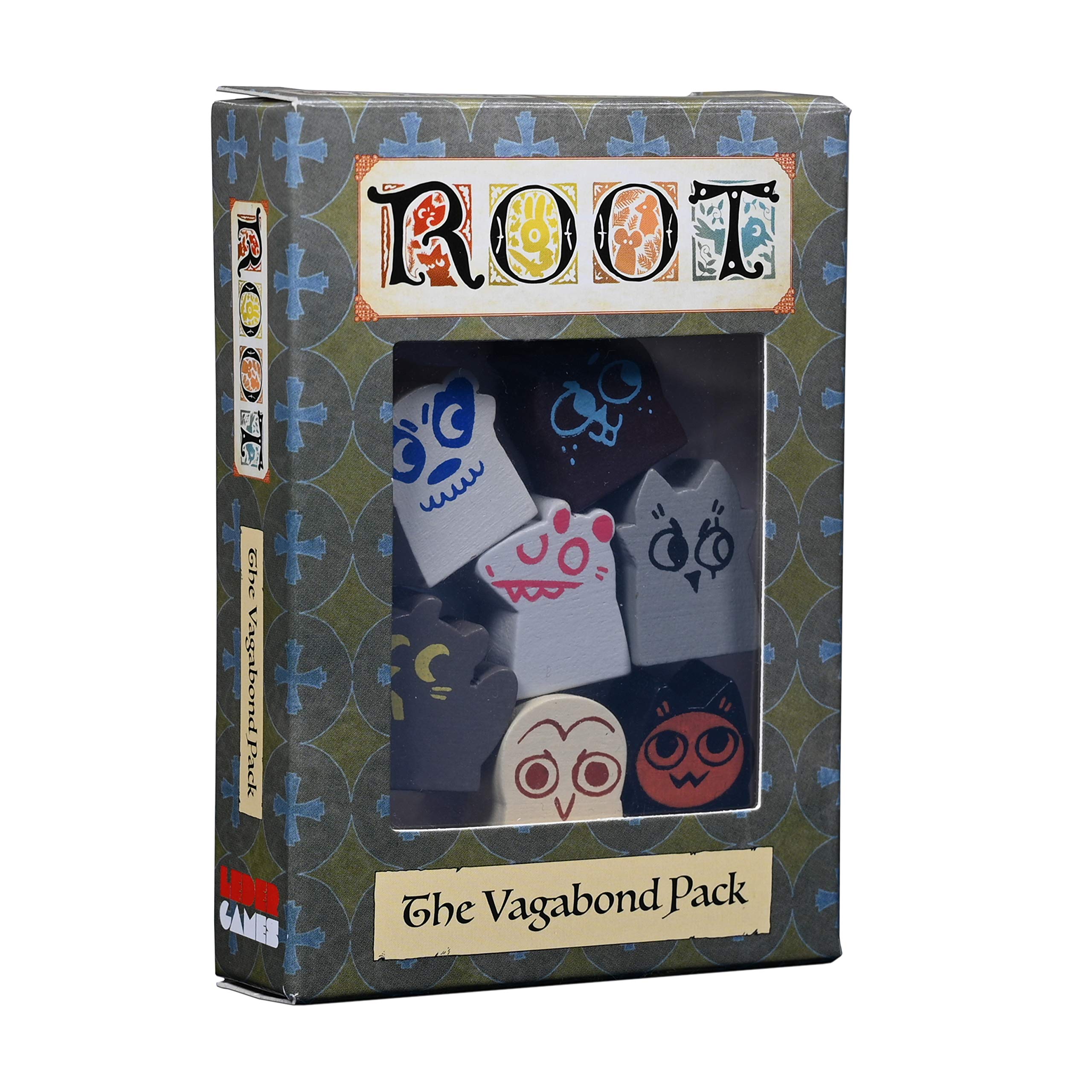 Leder Games Root Vagabond Pack meeples enhance setup variety for dynamic sessions.
