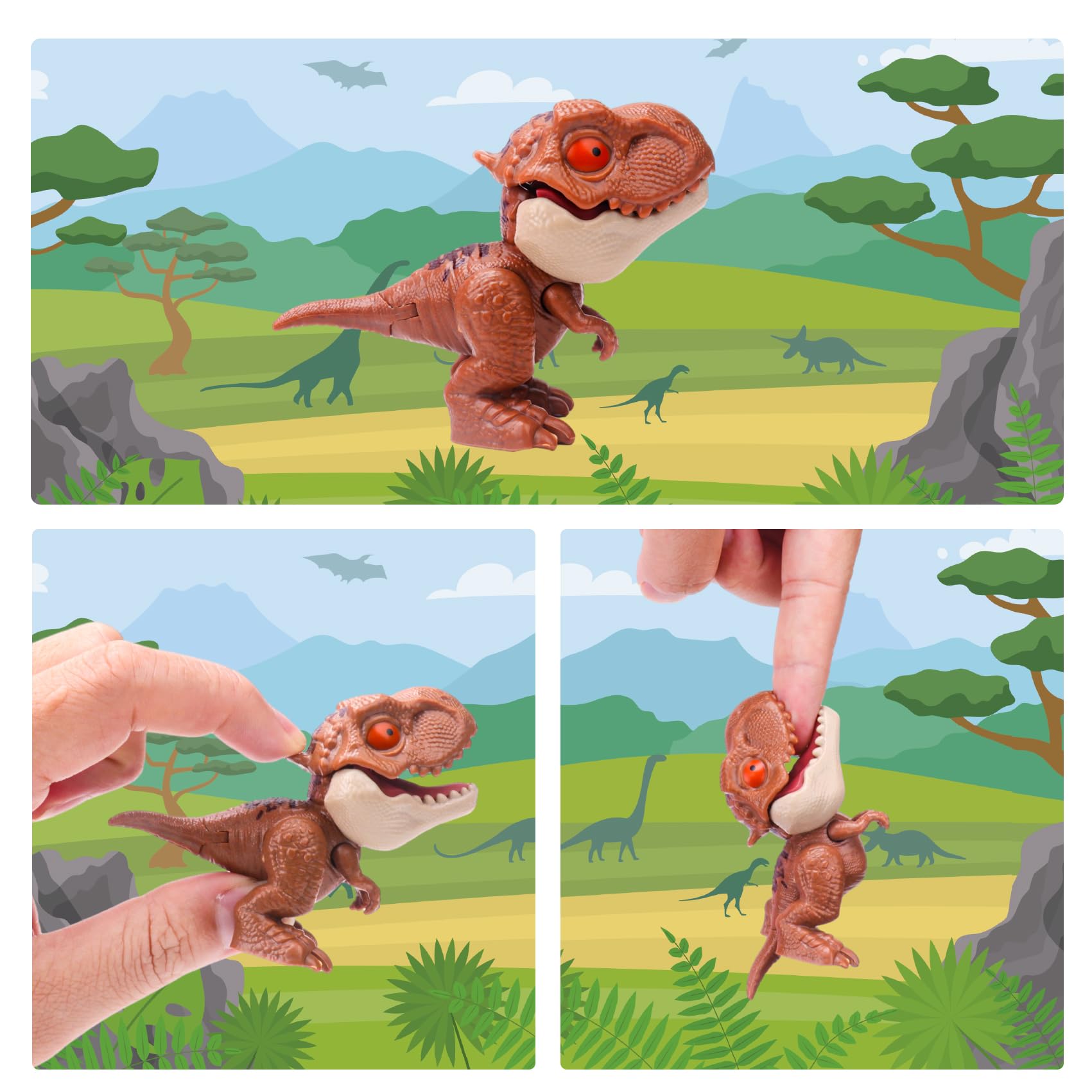 Ledorr Ankylosaurus toy with snapping mouth for safe, playful bites