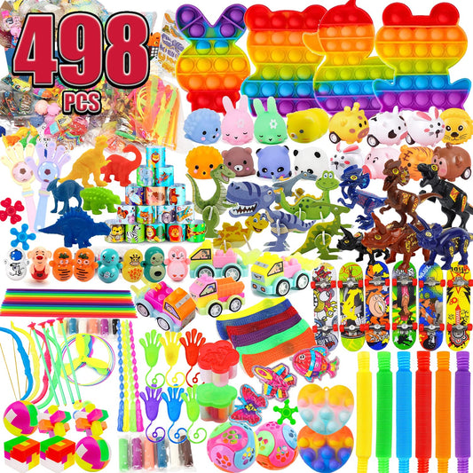 Leeche 498 PCS party favors box front view for kid-friendly party planning